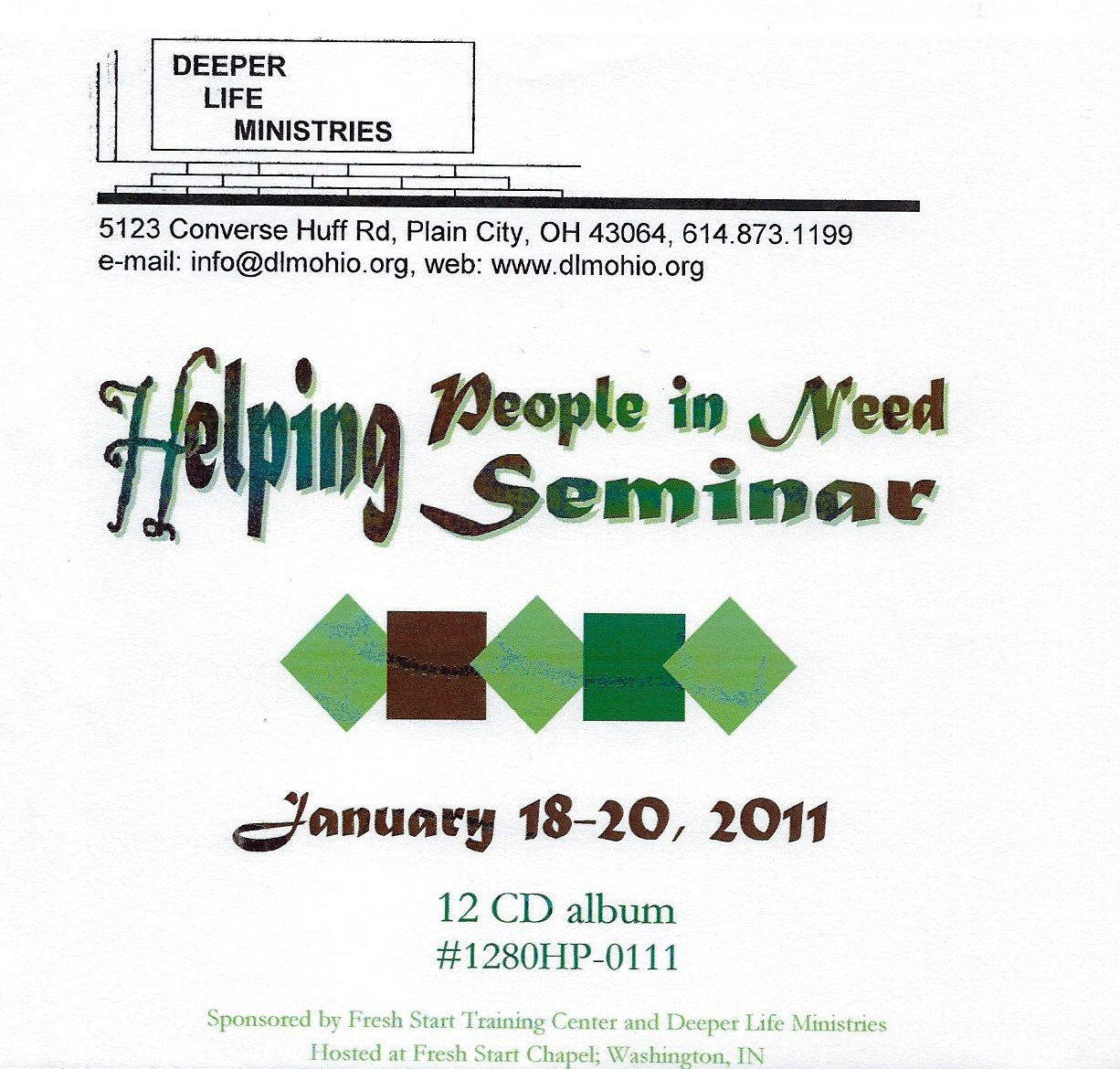 HELPING PEOPLE IN NEED SEMINAR 2011 12 CD album - Click Image to Close